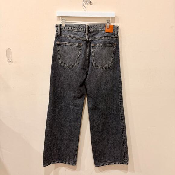 Anine Bing Hugh High Waisted Denim Wide-Leg Jeans Dark Indigo Women's Size 28 - Picture 3 of 6